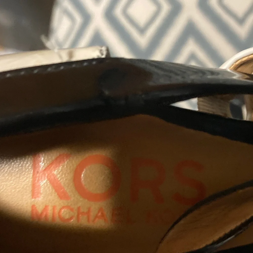 Michael‎ Kors Black and White Strappy Heels 6M